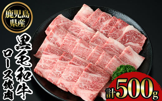 No.1103 鹿児島黒毛和牛ロース焼肉(500g) 国産 九州産 鹿児島県産 牛肉 黒毛和牛 和牛 お肉 おかず 焼き肉 ロース 冷凍【NBフード】