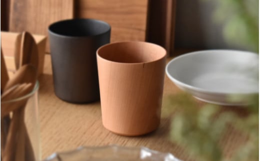 【Hacoa】食卓に温もりを添える天然木チェリーのコップ「Wooden Cup」  [C-06102a]/ カップ 230ｍｌ コップ タンブラー 木製 ウッド チェリー ギフト プレゼント おしゃれ シンプル ハコア 1386741 - 福井県鯖江市