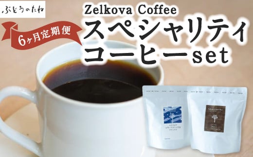 P570-04 【6ヶ月定期便】Zelkova Coffee スペシャルティコーヒーset 535898 - 福岡県うきは市