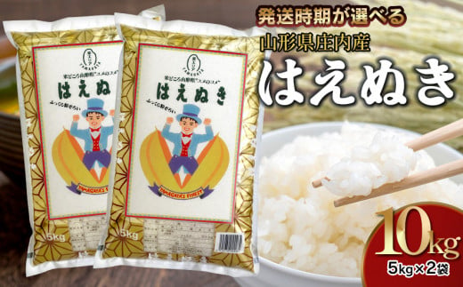 【令和6年産】精米 はえぬき 5kg×2袋 計10kg 【1月下旬発送】 山形県 庄内産　米食味鑑定士お薦め 