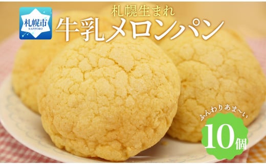 メロンパン 10個 牛乳メロンパン 菓子パン 北海道 札幌市 681384 - 北海道札幌市