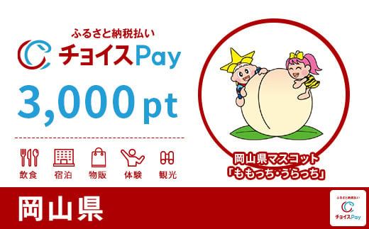 岡山県チョイスPay 3,000pt（1pt＝1円）