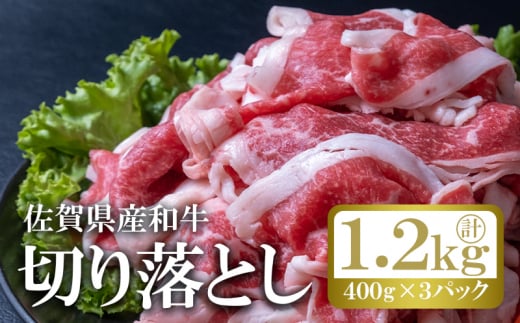 和牛 切り落とし 計約1.2kg (400g×3p) 佐賀県産 牛肉 肉 ※配送不可:離島 618854 - 佐賀県鳥栖市