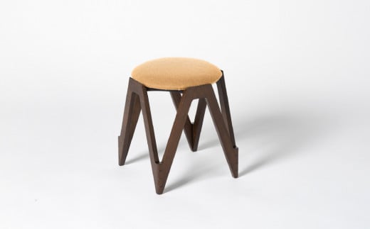 CO･DA･MA Low Stool＜ウォールナット＞（NC-109 イエロー）