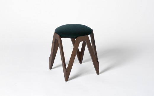 CO･DA･MA Low Stool＜ウォールナット＞（NC-044 グリーン）