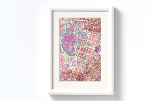 北九州市の地図情報会社のゼンリンが作る「地図ぬり絵額絵 東京(キャビネ)」