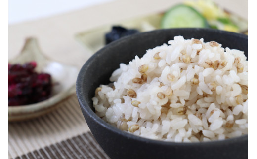 食物繊維量は玄米の5倍以上、精白米の30倍以上！　ごはんと一緒に炊き上げると、モチモチとした食感をお楽しみいただけます！