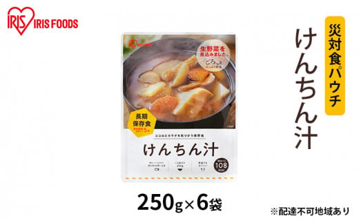 【防災】災対食パウチけんちん汁  250g×6袋 691890 - 宮城県大河原町