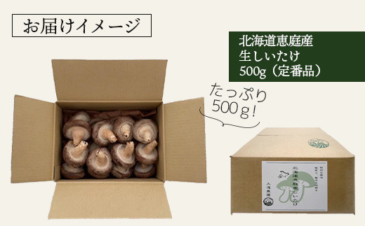 【先行予約】《数量限定》北海道恵庭産生しいたけ500g（定番品）