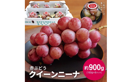 赤ぶどう クイーンニーナ 約900g(150g×6パック)