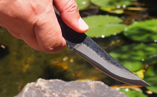 【土佐打刃物】鍛造ナイフ 渓流型ミニナイフ 約8～9cm 全長約20cm