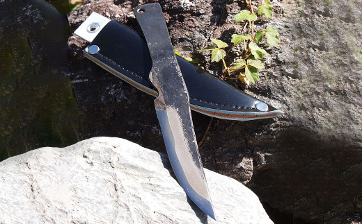 【土佐打刃物】鍛造ナイフ 渓流型ミニナイフ 約8～9cm 全長約20cm