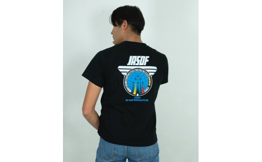 東松島市「ブルーインパルスマンホール(Olympic)」 Tシャツ カラー:ブラック サイズ:Lサイズ
