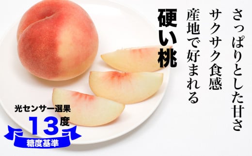 ふえふき市のブランド地区「いちのみや」の桃から硬くて甘い桃を選んでお届けします！