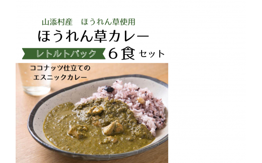山添村の“ほうれん草カレー”6食セット