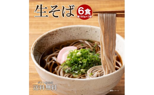 生そば 麺のみ 6食（180g×3袋）｜そば 生麺 1151643 - 香川県坂出市