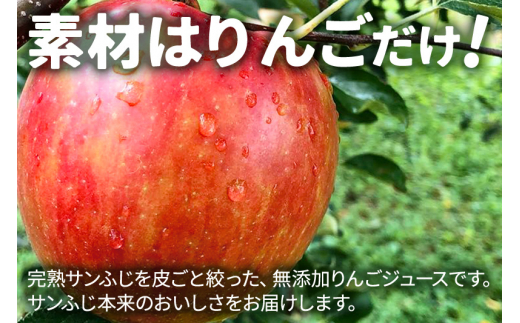 秋田県横手市のふるさと納税 無添加りんごジュース(サンふじ) 20パック