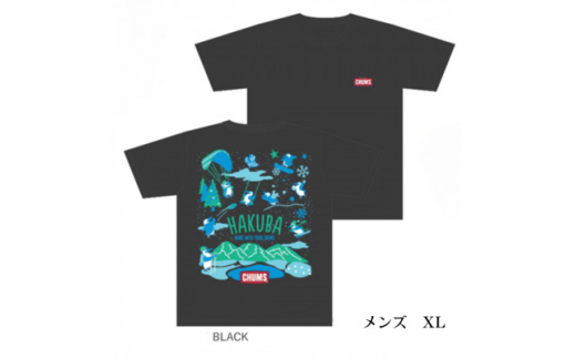 CHUMS×HAKUBA BoobyTシャツ メンズ　XL /ブラック【1502102】 1314121 - 長野県白馬村
