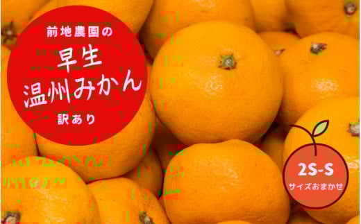 2S-S サイズおまかせ 前地農園の早生温州みかん ご家庭用 訳あり 7kg[2025年12月初旬から12月中旬までに順次発送] / わけあり ワケアリ みかん 蜜柑 極早生 数量限定 温州 ミカン ご家庭用 家庭用 マルチ栽培