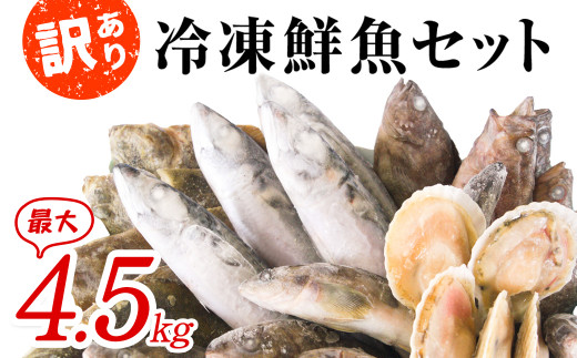 【順次発送】【緊急支援品】北海道産 冷凍鮮魚セット 最大4.5kg 「漁師応援プロジェクト！」 加熱奨励 一部内臓・鱗処理済み下処理済み おまかせ 魚 さかな 鮮魚 ホタテ サバ ホッケ カレイ 詰め合わせ 鮮魚ボックス 冷凍 海鮮 海産 ホタテ 事業者支援 中国禁輸措置 679674 - 北海道鹿部町