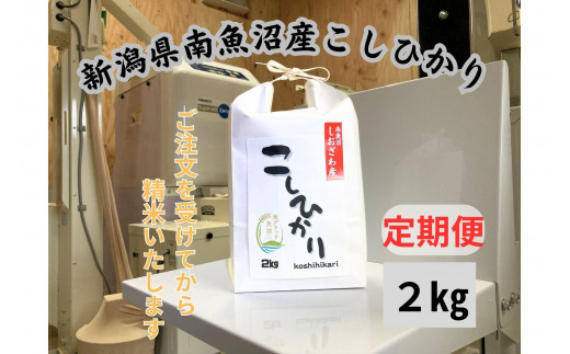 【定期便】南魚沼しおざわ産コシヒカリ　2キロ×12か月　新米 1313092 - 新潟県南魚沼市