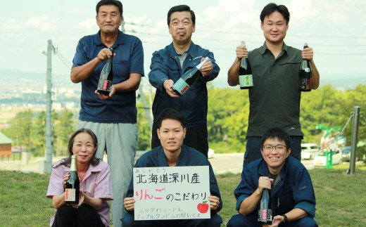 【果実炭酸酒】北海道産りんご100％使用 さわやかシードル 200ml×9本