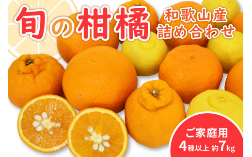 柑橘詰め合わせセット 家庭用４種以上 約7kg 和歌山産≪先行予約2026年1月下旬頃より順次発送分≫