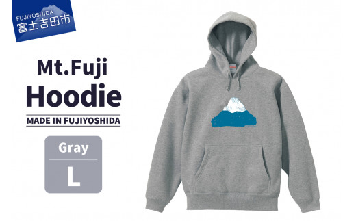 Mt.Fuji Hoodie《MADE IN FUJIYOSHIDA》Gray Lサイズ