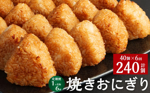 【1ヶ月毎6回定期便】焼きおにぎり 計240個（40個×6回）