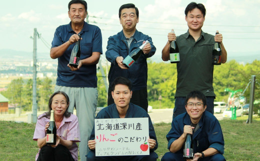 北海道深川市産りんご使用 果実酒 ふかがわシードル飲みきりサイズ＜中口＞ 200ml×5本セット