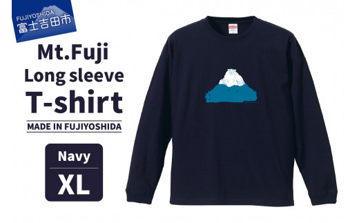 Mt.Fuji Long sleeve T-shirt 《MADE IN FUJIYOSHIDA》Navy XLサイズ