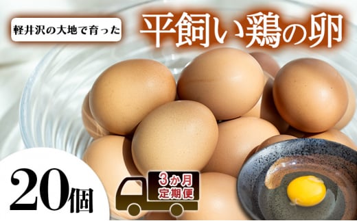 卵20個　3か月定期便[№5328-0332] 1330123 - 長野県軽井沢町