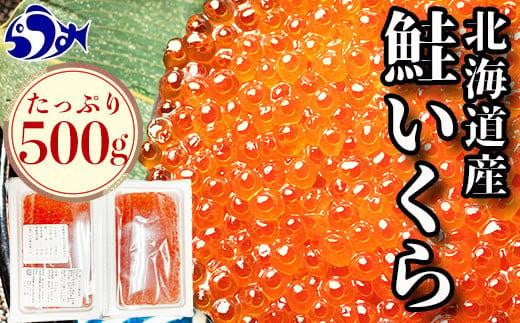 【9月発送】北海道産 いくら（鮭卵）醤油漬け 大容量500g(250g×2パック) 国産 小分けパック イクラ 海鮮丼 ギフト 贈り物 魚介類 魚介 海産物 鮭 シャケ しゃけ 生産者 支援 応援 1444158 - 北海道羅臼町