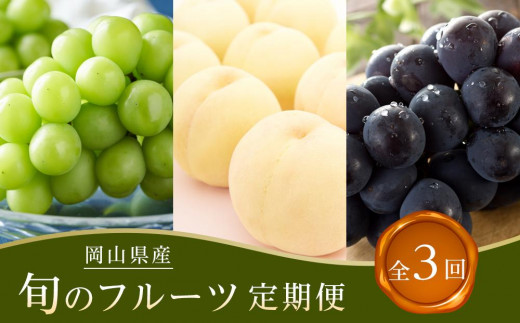 【全3回コース】岡山県産　旬のフルーツ定期便