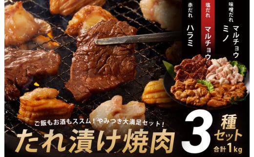 アキラ商店 3種盛り合わせセット 合計 1kg 焼肉用ホルモン 牛肉 ハラミ ミノ 小腸
