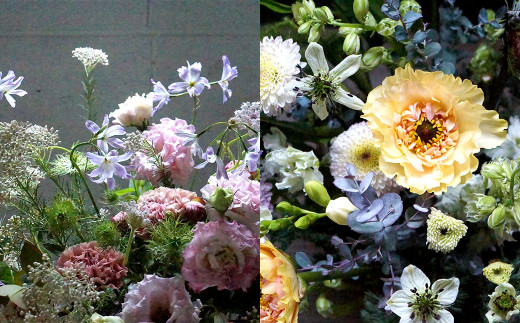 【指定日必須】季節の花かご（120サイズ）