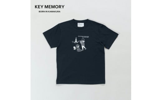 [KEYMEMORY 鎌倉]トラベルイラストTシャツ NAVY[サイズ選択可]