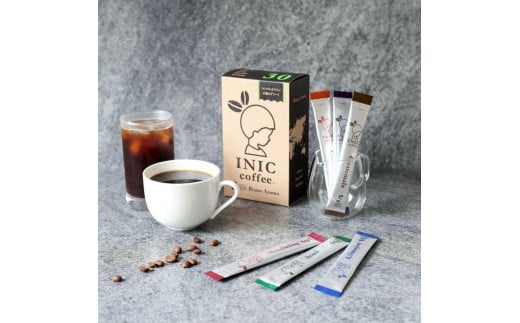 コーヒー スティック INIC coffee 人気の産地別アソート 5本×6種 30本 ギフト 手軽に本格ドリップの味 粉末 珈琲 飲み比べ シングルオリジン イニック