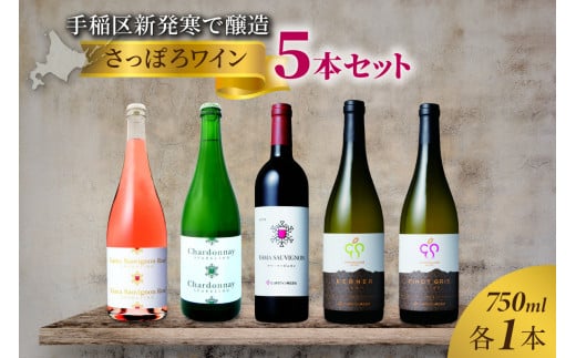 《手稲区新発寒で醸造》さっぽろワイン　５本セット 1352481 - 北海道札幌市