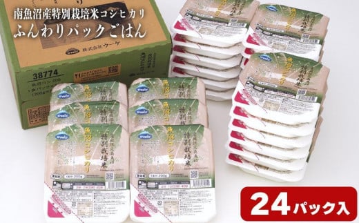 早い!簡単!美味しい!ふんわりパックごはん200g×24パック＜クラウドファンディング対象＞ 610384 - 新潟県南魚沼市