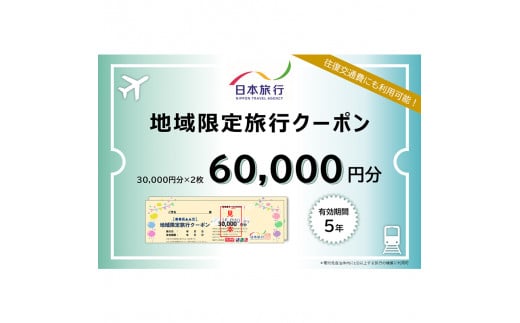 日本旅行 地域限定旅行クーポン 60,000円分 旅行 クーポン 利用券 チケット 旅行クーポン 宿泊 宿 旅館 ホテル レジャー 体験 交通 観光 トラベル 加賀市 復興 震災 コロナ 能登半島地震復興支援 北陸新幹線 F6P-1020 855225 - 石川県加賀市