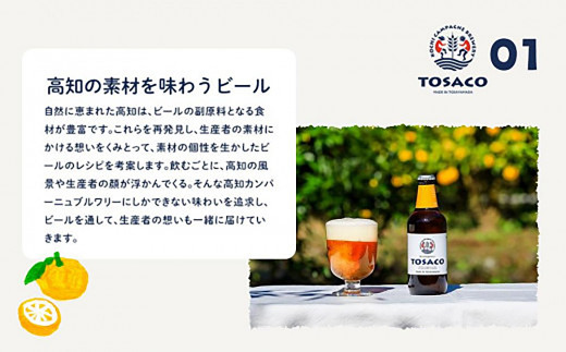 【6回定期便】高知のクラフトビール「TOSACO12本セット」