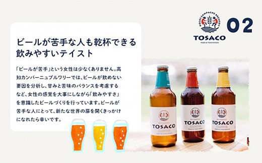 【3回定期便】高知のクラフトビール「TOSACO12本セット」