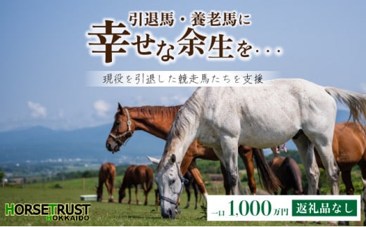 【引退競走馬 余生支援】北海道 岩内町 ホーストラスト北海道支援 1000万円コース 引退馬 F21H-411