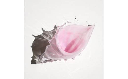桜色シェル・貝殻のガラスの入れ物