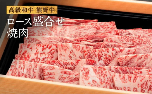 和歌山産 高級和牛『熊野牛』ロース盛合せ焼肉 約500g【EG16】 480916 - 和歌山県海南市