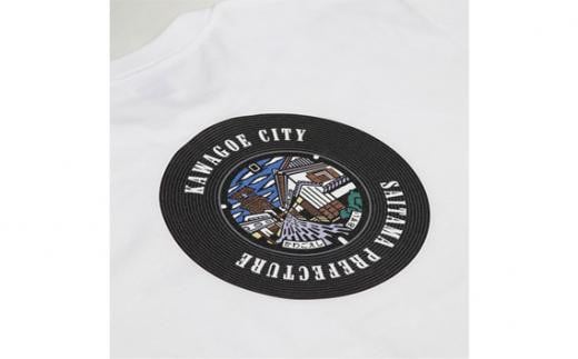 バックプリント 川越市 マンホールTシャツ（白・Mサイズ） ／ ファッション 服 埼玉県 308123 - 埼玉県川越市