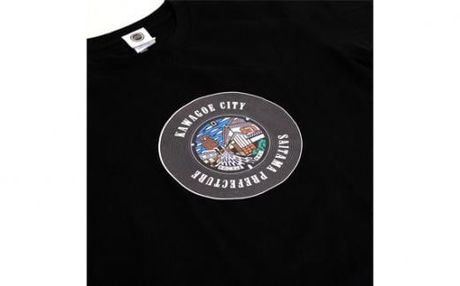 川越市 マンホールTシャツ（黒・Lサイズ） ／ ファッション 服 埼玉県 308120 - 埼玉県川越市