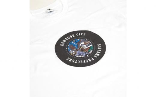 川越市 マンホールTシャツ（白・XLサイズ） ／ ファッション 服 埼玉県 308117 - 埼玉県川越市