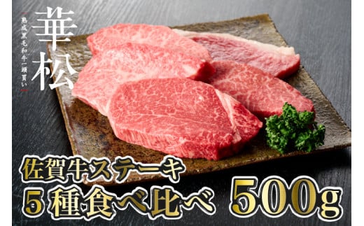 [佐賀牛]ステーキ5種食べ比べセット合計500g